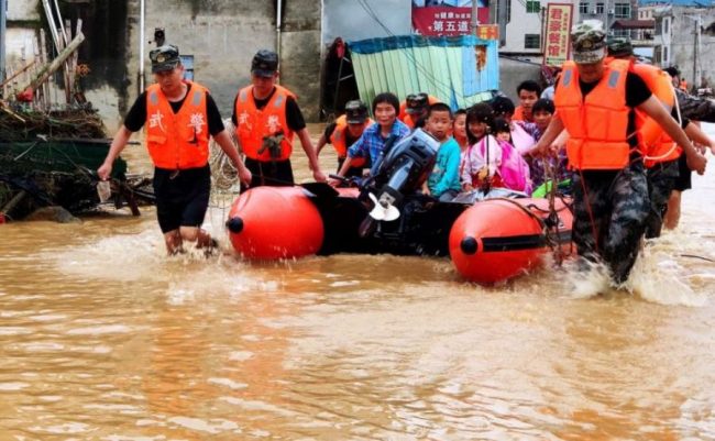 मुसलधारे वर्षाका कारण चीनमा ९ जनाको मृत्यु, ३५ बेपत्ता