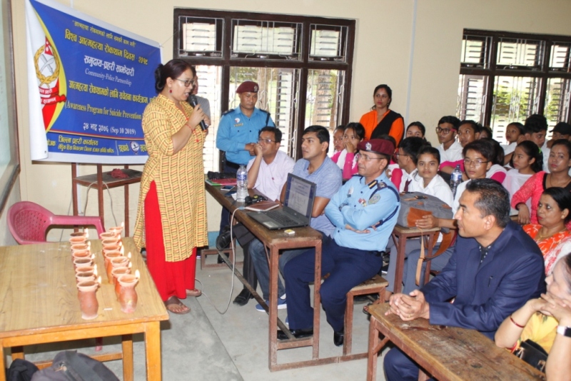 धादिङमा आत्महत्या रोकथाम सम्बन्धि २३ स्थानमा सचेतनामूलक कार्यक्रम संचालन