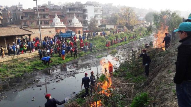 हनुमन्ते सफाइ अभियानको ८१ हप्ता, दुई टन फोहर व्यवस्थापन