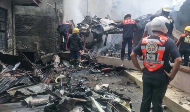 फिलिपिन्स विमान दुर्घटना : चालकदल २ सदस्यीयसहित ९ जनाको मृत्यु