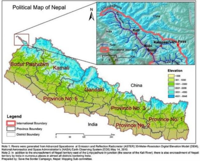 नेपालको नक्साबाट यसरी हटाइयो लिम्पियाधुरा