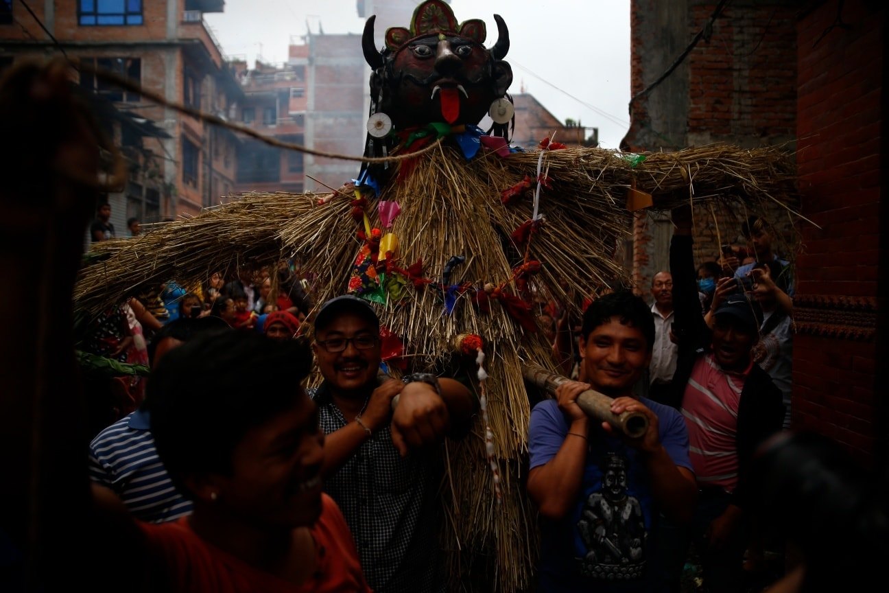 गथांमुग दहन गर्दै मनाइयो घण्टाकर्ण पर्व