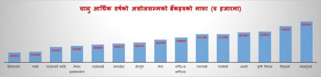 कोभिड–१९ का कारण बैंकहरुको नाफा खुम्चिँदै