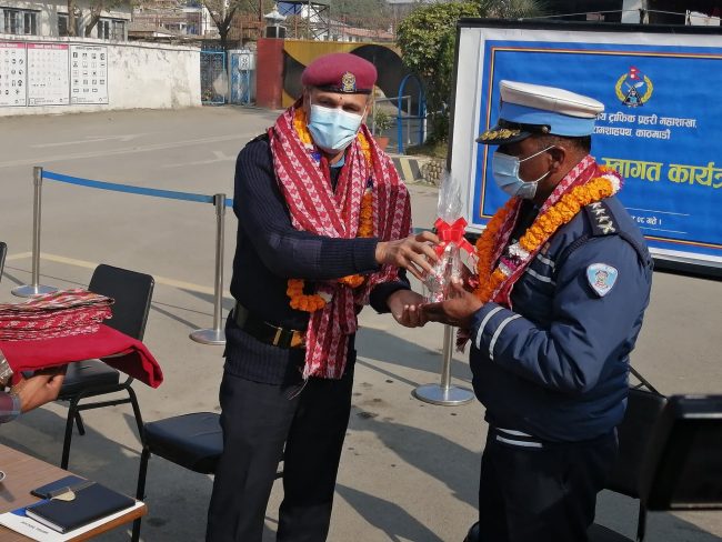 महानगरीय ट्राफिक महाशाखाको नेतृत्व परिवर्तनः ढकालको बिदाइ , भट्टराईलाई स्वागत