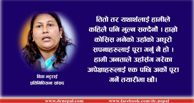 स्मृतिमा रविन्द्र अधिकारी : धेरै सपनाहरु बाँकी छन् : सांसद विद्या भट्टराई