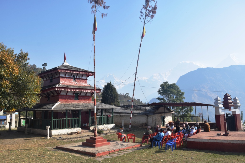 राखु भगवती कोत मन्दिर पुनःनिर्माण शुरु