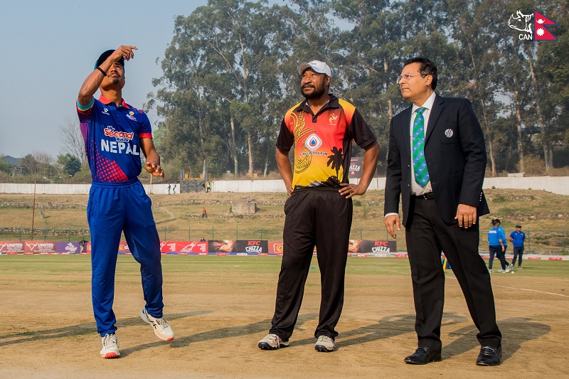 आईसीसी विश्वकप क्रिकेट लिग-२ : पपुवा न्युगिनीविरुद्ध टस जितेर बलिङ् गर्दै नेपाल