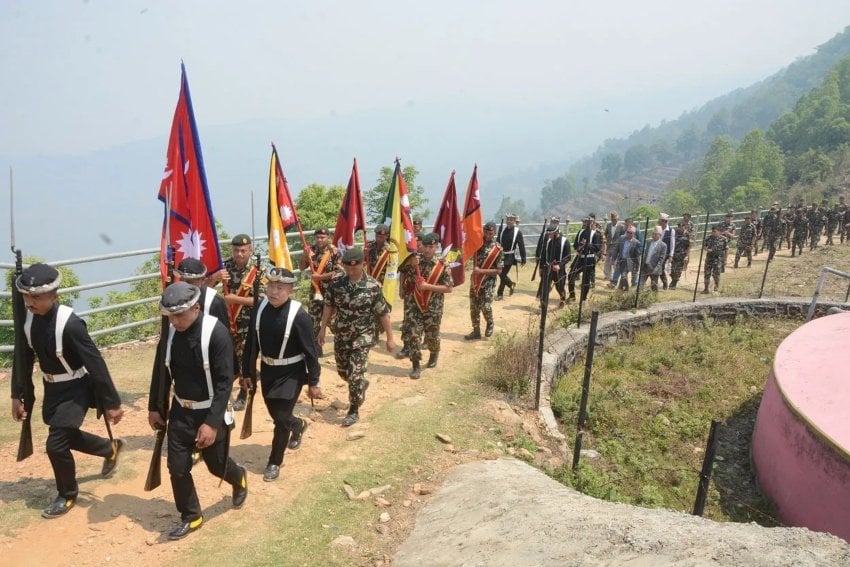 गोरखा-जितगढी पदयात्रा : सेनाको टोली पाल्पामा