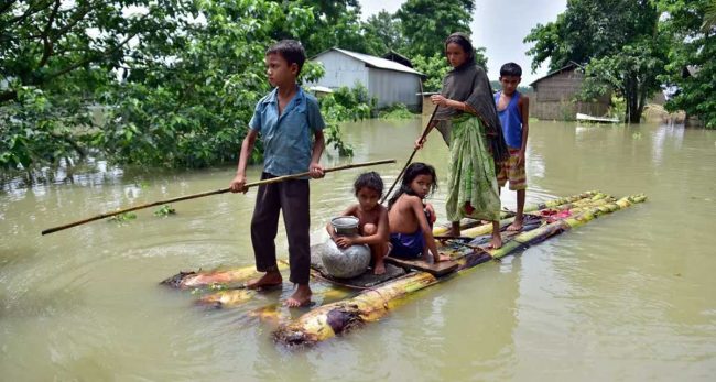 आसाममा बाढीका कारण २५ गाउँका २९ हजार मानिस प्रभावित