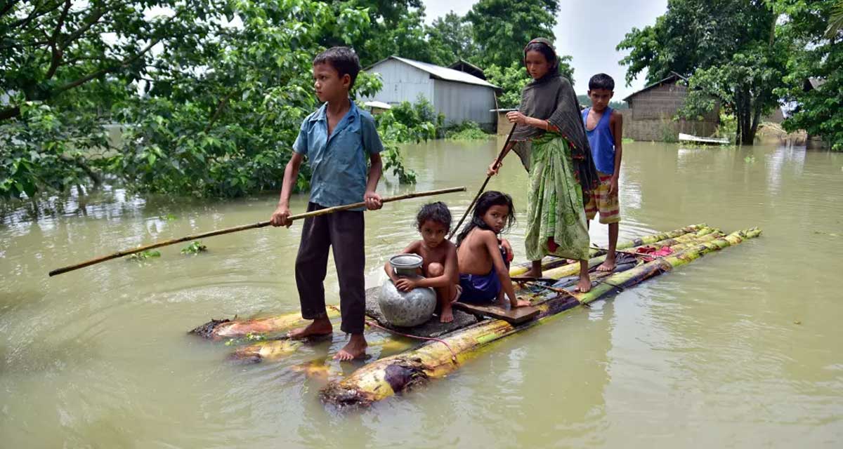 आसाममा बाढीका कारण २५ गाउँका २९ हजार मानिस प्रभावित