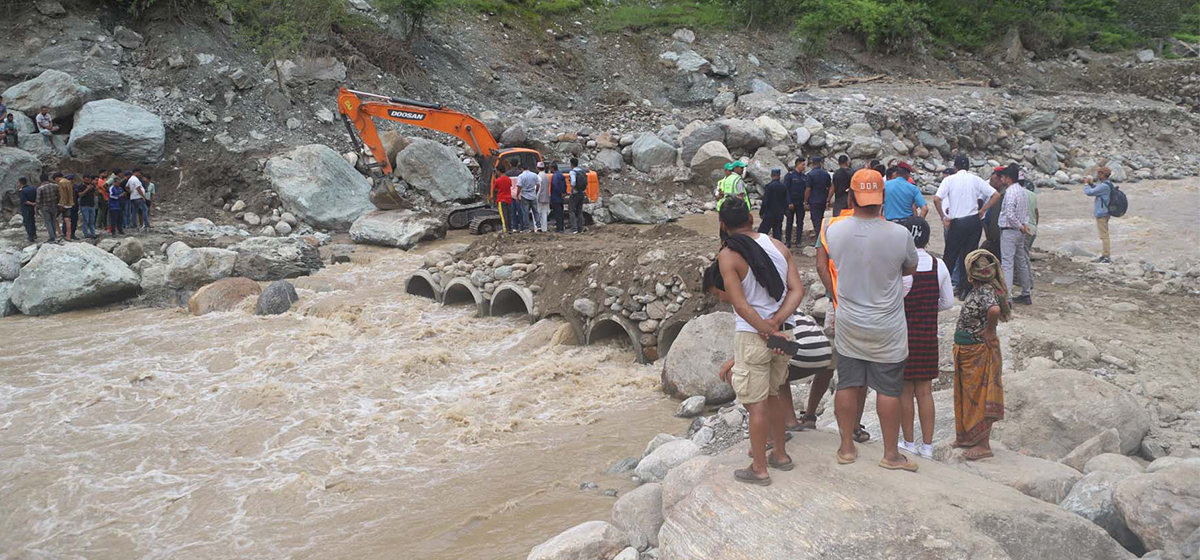 पानीको बहाव थेग्न नसकेपछि ‘डाइभर्सन’ अधुरै