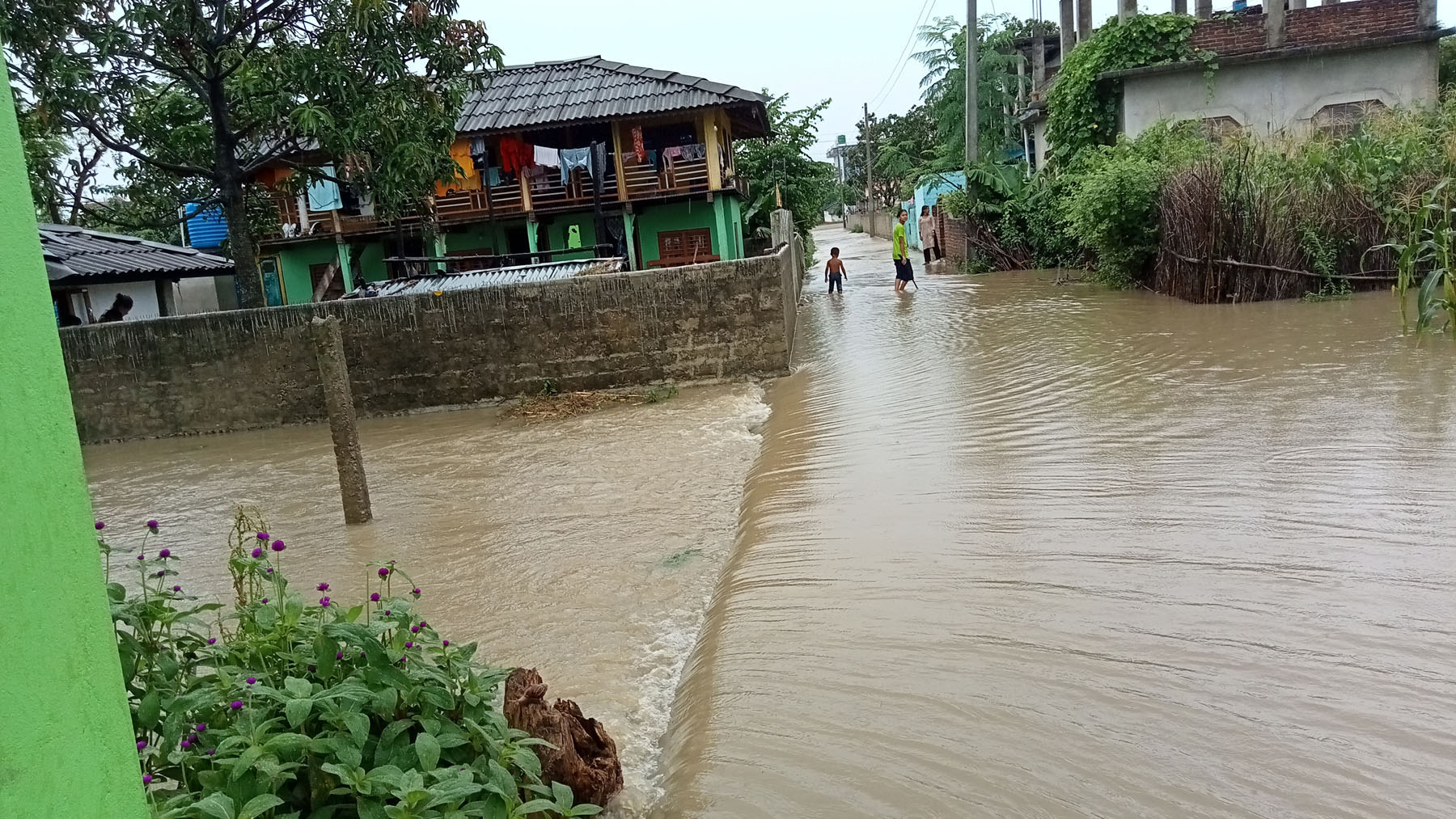 अबिरल वर्षाका कारण काठमाडौँका विभिन्न क्षेत्र जलमग्न