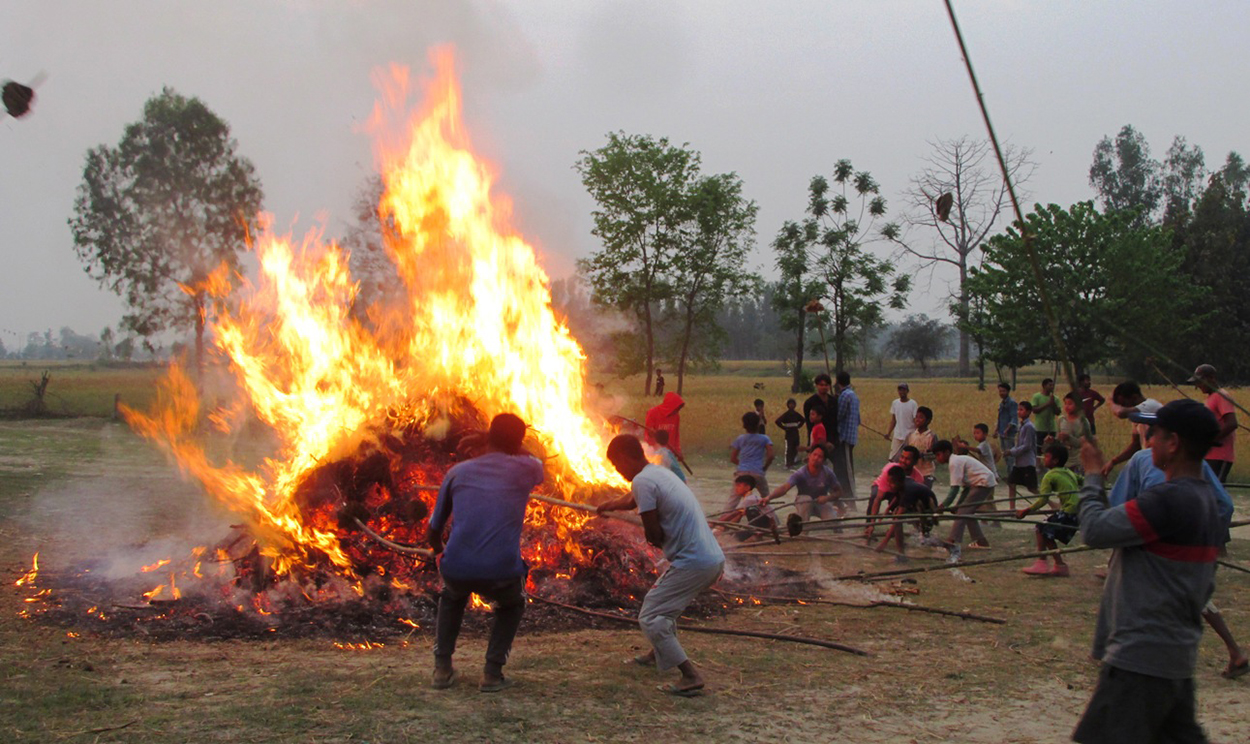 परम्परागतरुपमा होली मनाउँदै कञ्चनपुरका थारु समुदाय