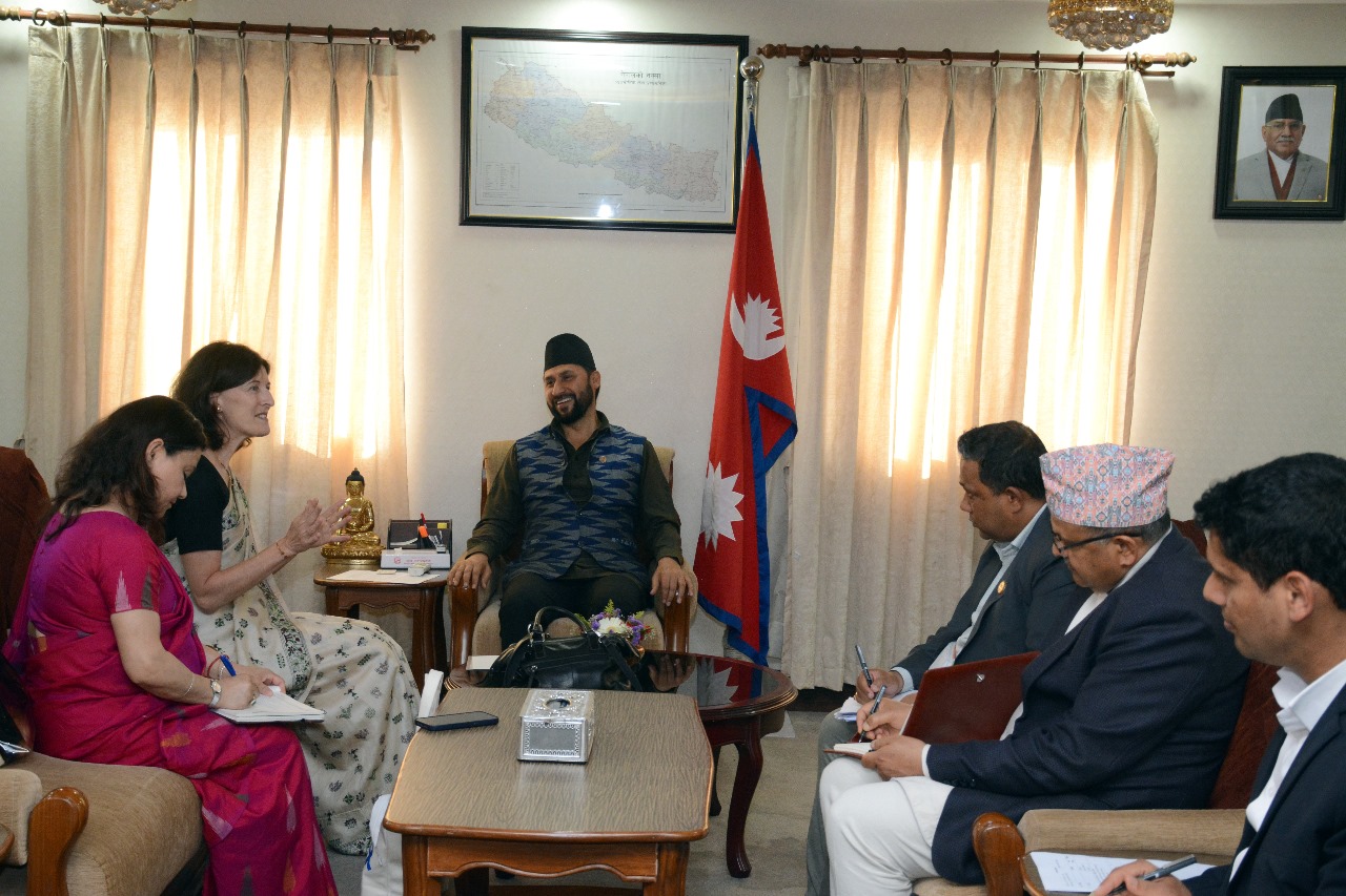 उपप्रधानमन्त्री लामिछाने र विश्व बैंकका देशीय निर्देशकबीच शिष्टाचार भेट