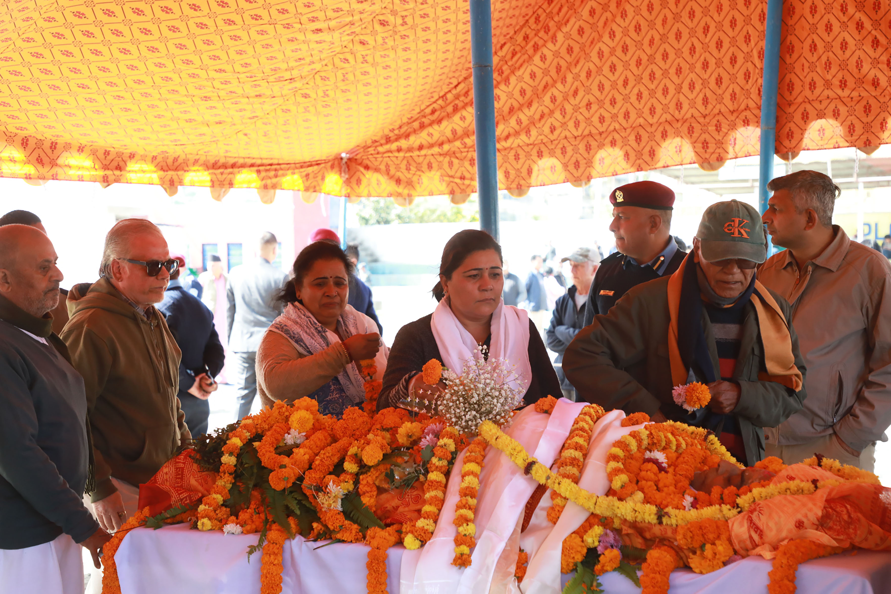 पूर्वसभामुख ढुंगानाको पार्थिव शरीर श्रद्धाञ्जलिका लागि सानो गौचरणमा