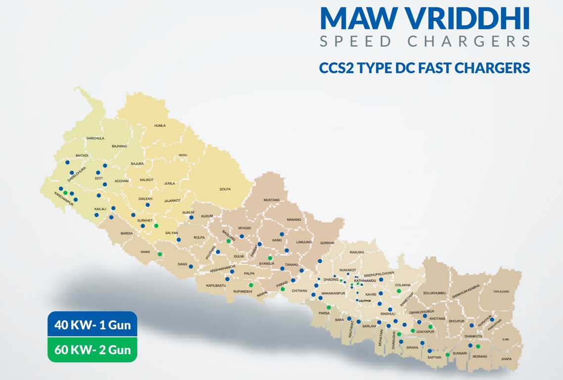 एमएडब्लू वृद्धिद्वारा चार्जिङ नेटवर्क विस्तार