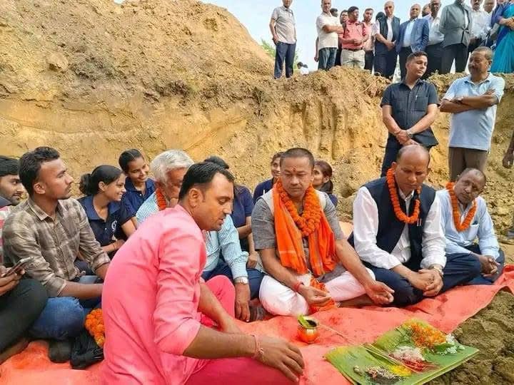 राजर्षिजनक विश्वविद्यालय क्याम्पस जनकपुरधामको प्रशासकीय भवन शिलान्यास