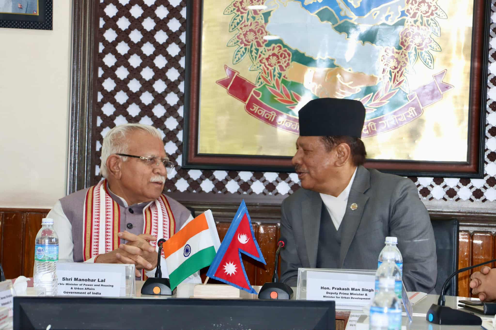मन्त्री सिंह र भारतका विद्युत‍्मन्त्री भट्टरबीच शिष्टाचार भेटवार्ता