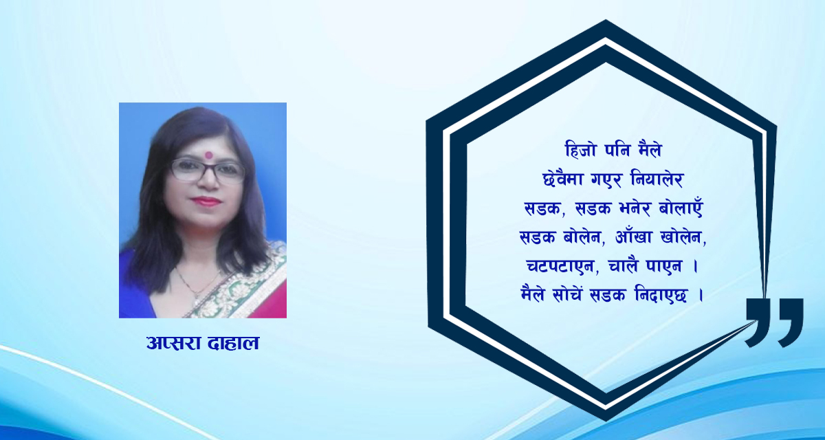 कविता : सडक निदाएछ