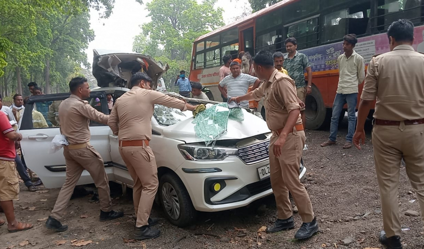 कांग्रेस सुदूरपश्चिमका महामन्त्री शाह सवार गाडी भारतमा दुर्घटना